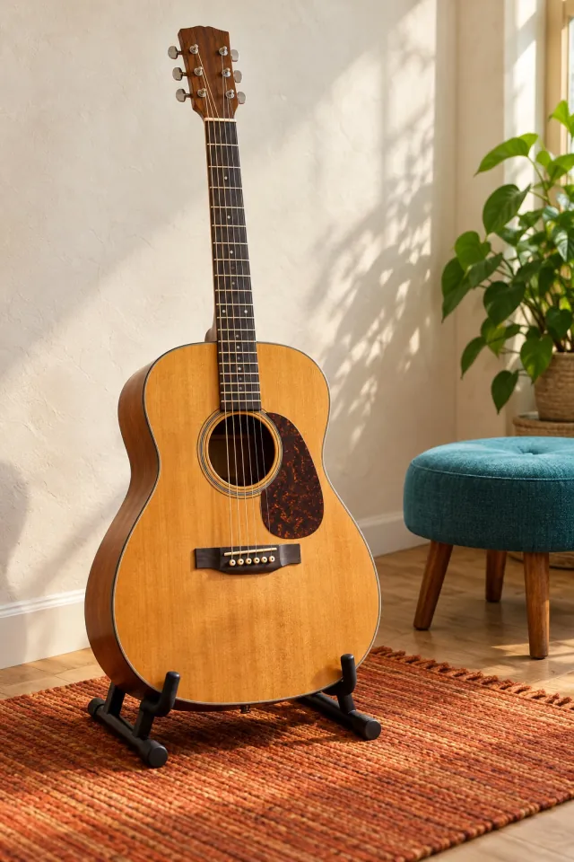 Guitar in a Sunlit Room