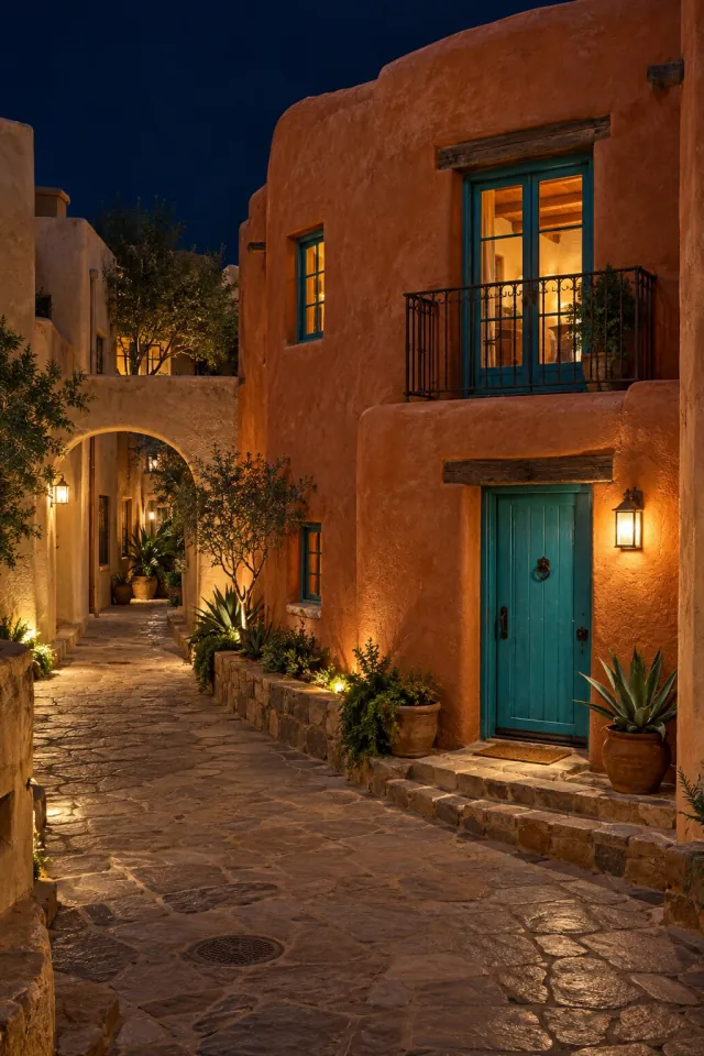 Warm Adobe City Night