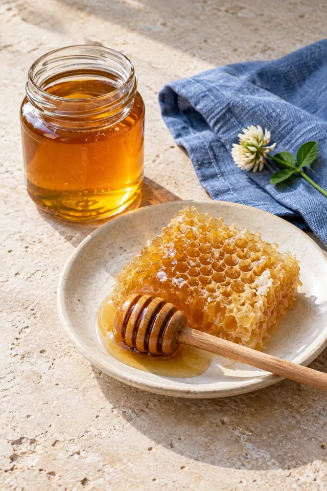 Amber Honey and Honeycomb