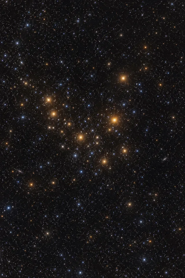 Golden and Blue Stars of the Hyades
