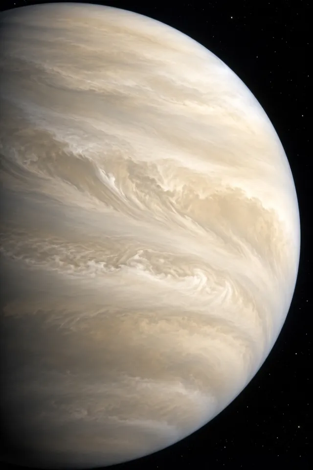 Venus’s Cream Cloud Swirls