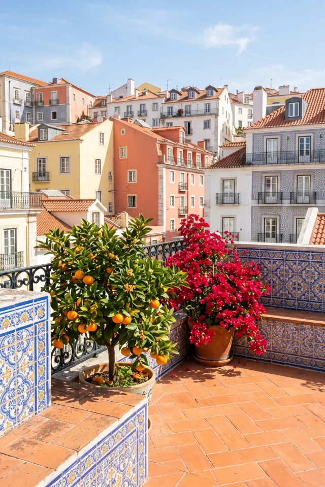 Sunny Azulejo Terrace