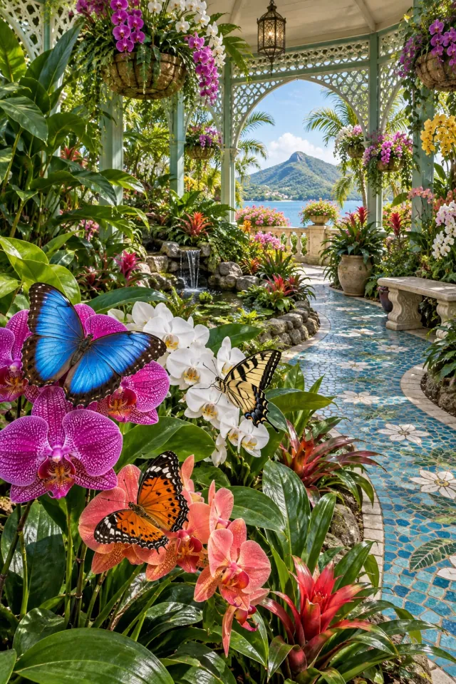 Butterflies in the Orchid Pavilion
