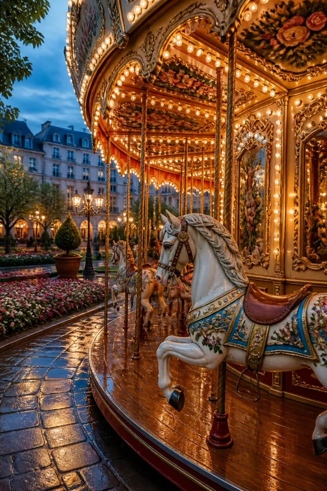 Garden Carousel After Rain
