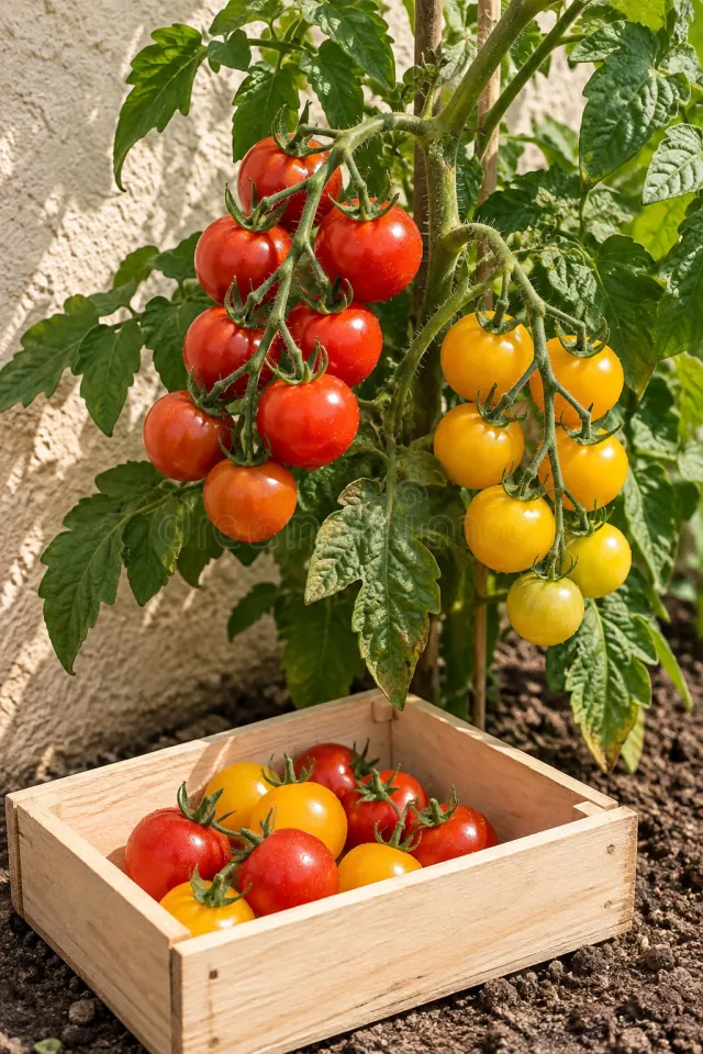 Cherry Tomatoes from a Sunny Garden