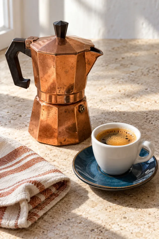 Copper Coffee Maker and Espresso