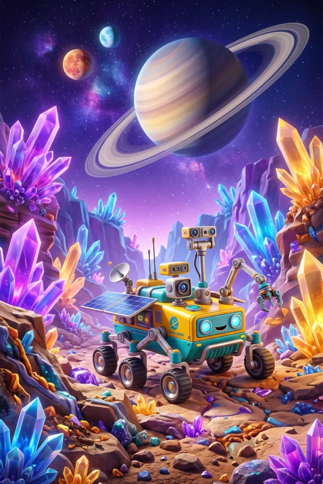 Rover in the Crystal Valley