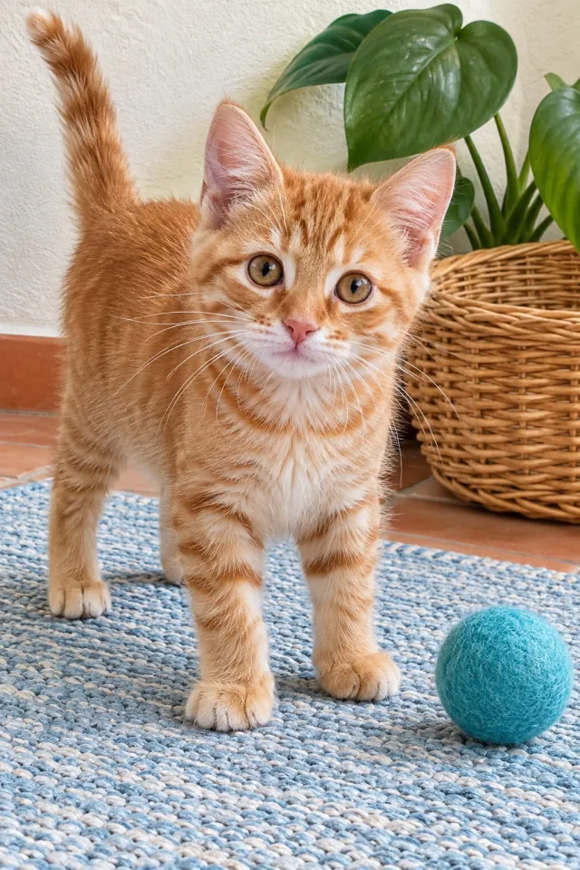 Ginger Kitten in the Sunroom