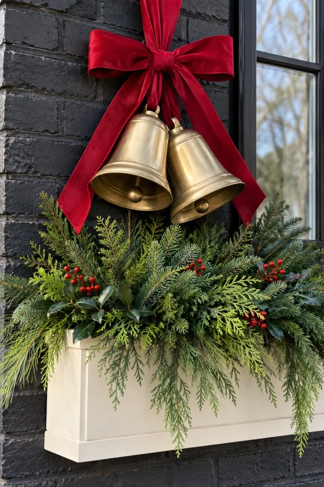 Christmas Bells among Evergreens