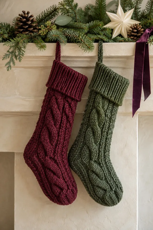 Christmas Stockings above the Fireplace