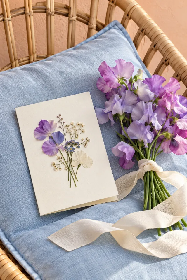 Pressed-Flower Card for Mother’s Day