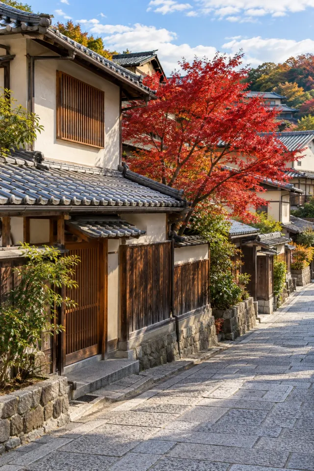 Quiet Japanese Roofline Street