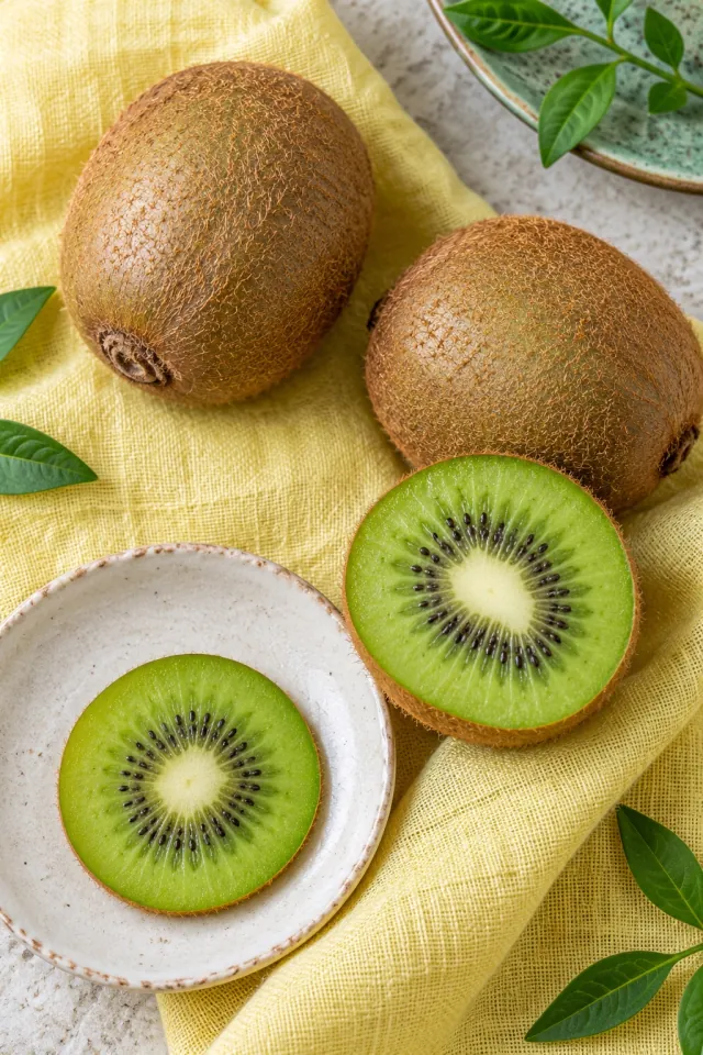 Kiwis on Light Linen