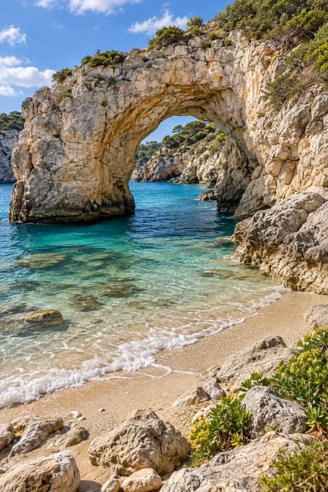 Beach Beneath the Limestone Arch