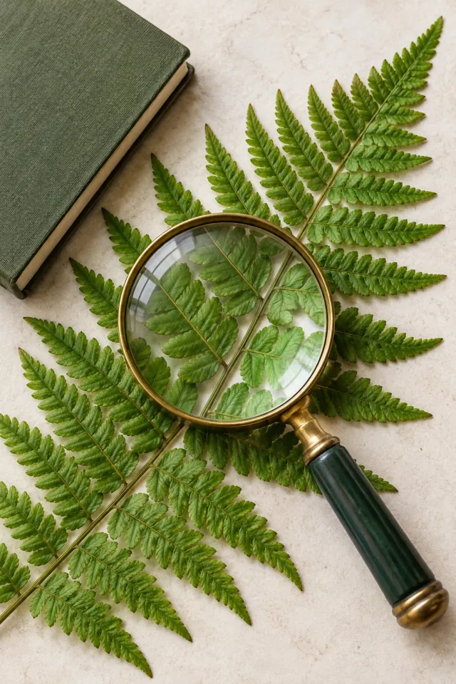 Magnifying Glass and Fern