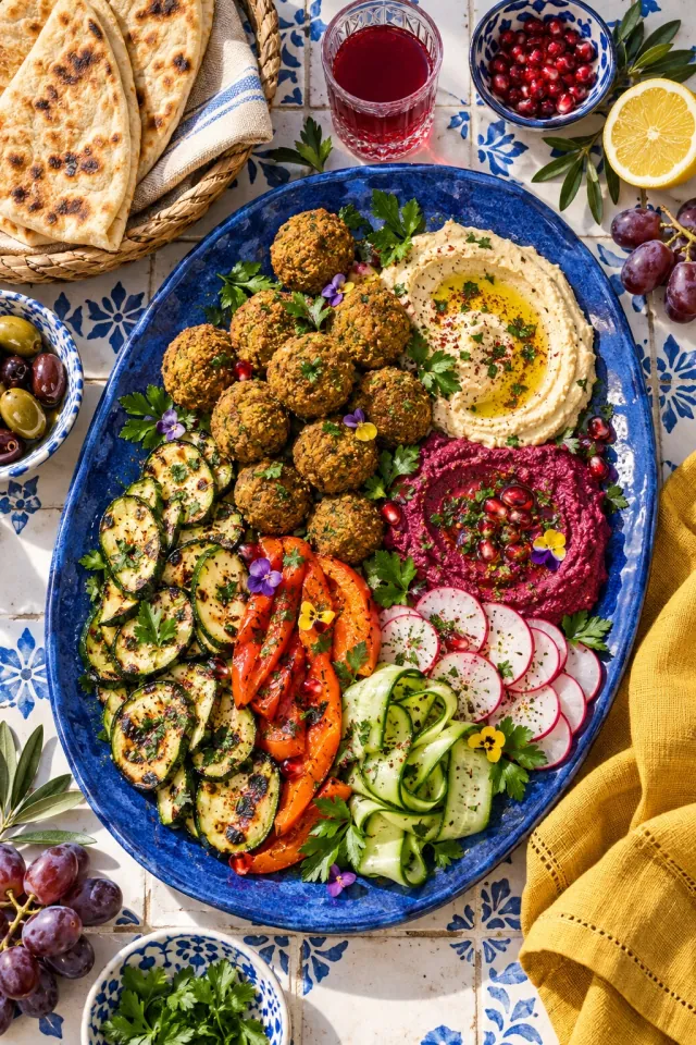 Colorful Mediterranean Lunch