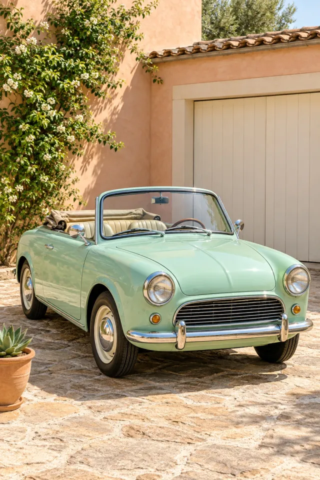 Mint Convertible in the Sunshine