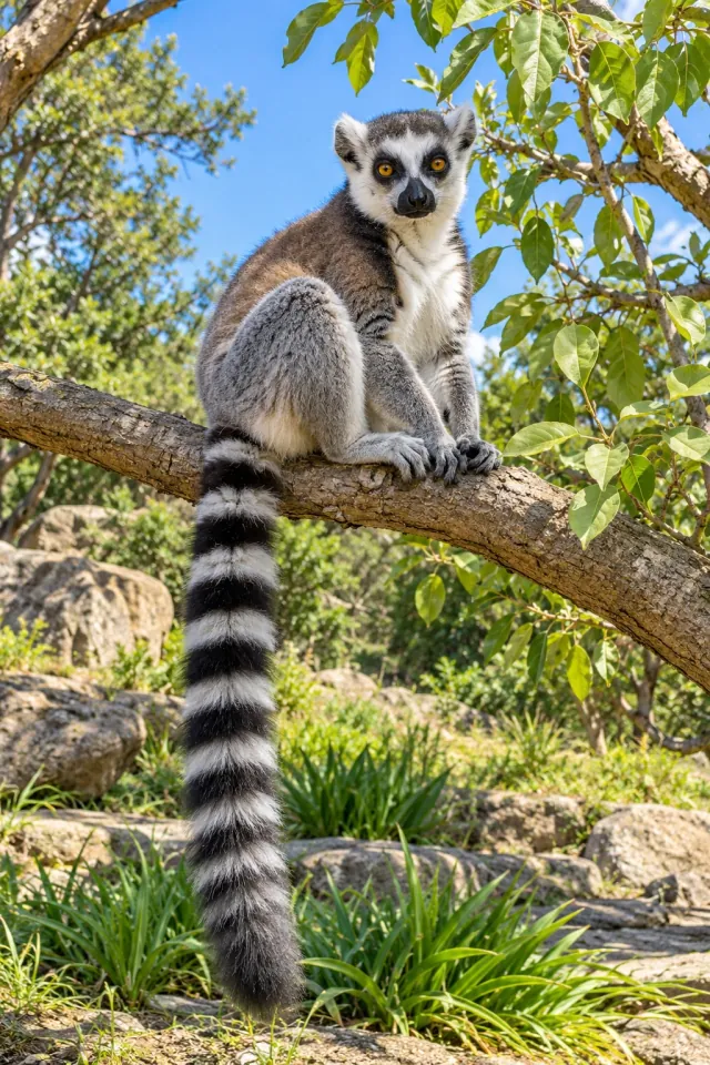 Lemur Leafy Branch