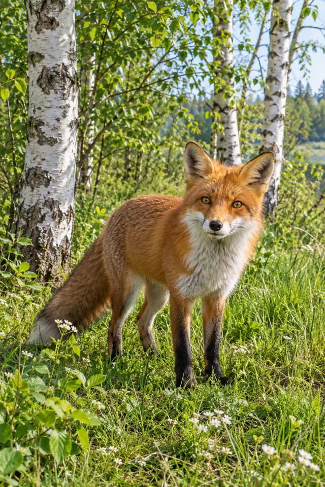 Red Fox Birch Meadow