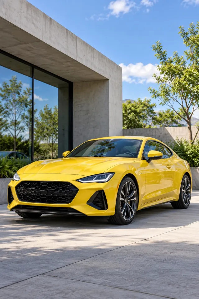 Yellow Sports Coupe