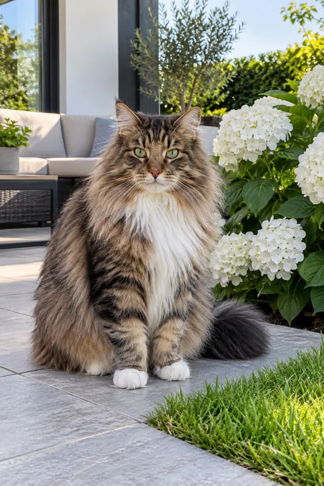 Norwegian Cat Patio Grass