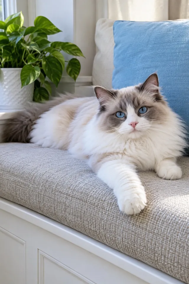 Ragdoll Oatmeal Window Seat