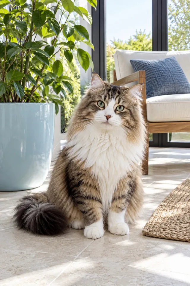 Siberian Cat Sunroom Floor
