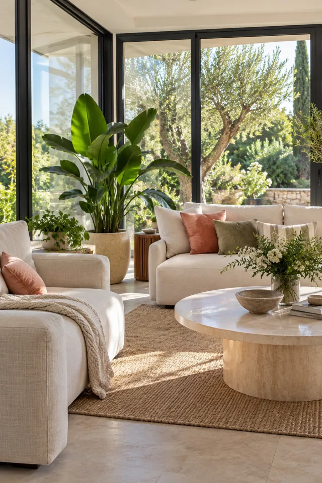 Sunroom Linen Sofas