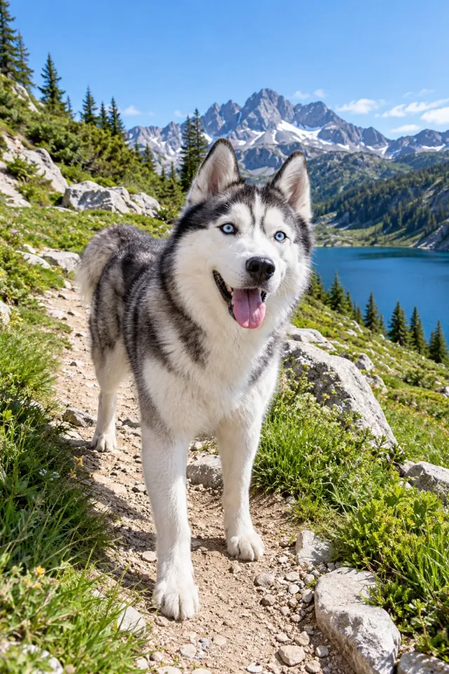 Husky Bright Alpine Path