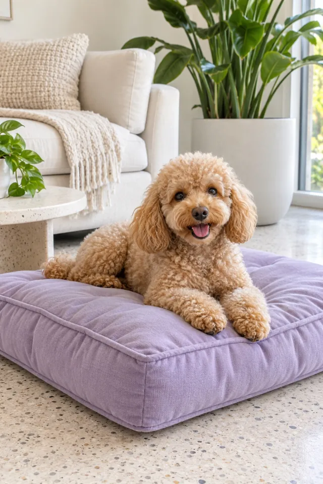 Poodle Lilac Cushion