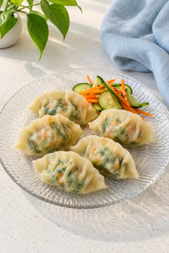 Vegetable Dumplings Glass