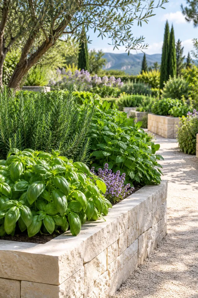 Herb Raised Stone Beds