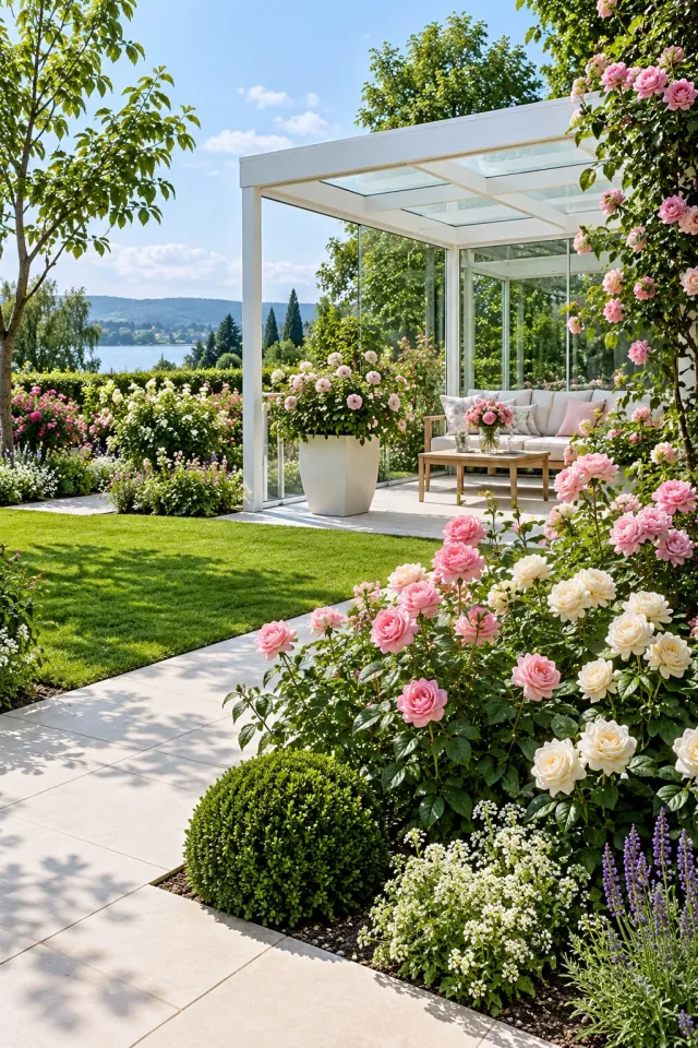 Rose Glass Pergola