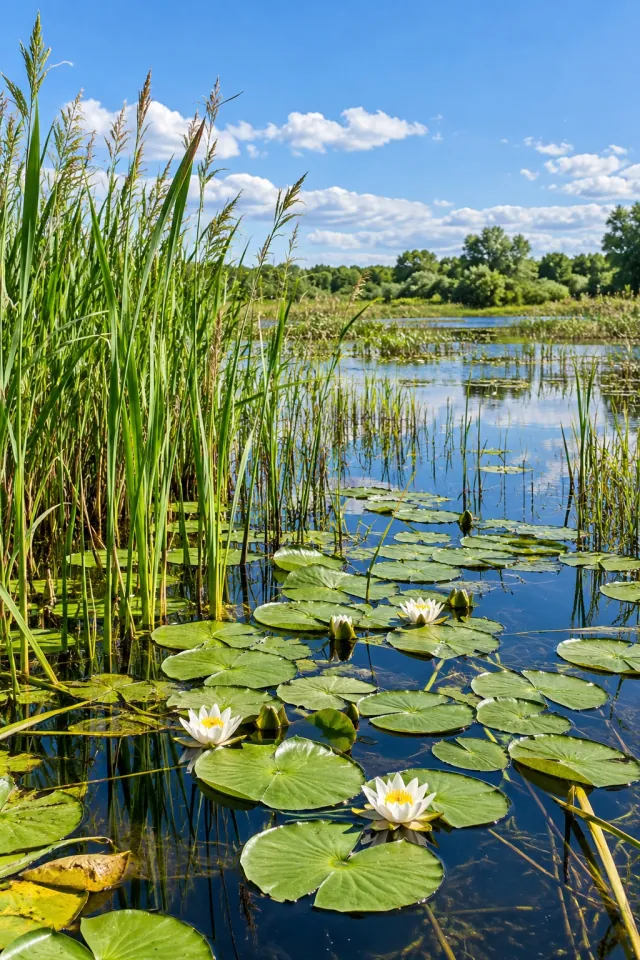 Wetland Reed Reflections