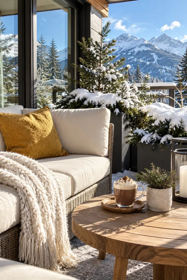 Winter Sunny Modern Terrace