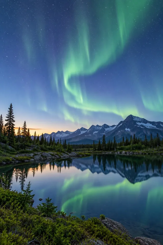 Aurora Clear Lake Twilight