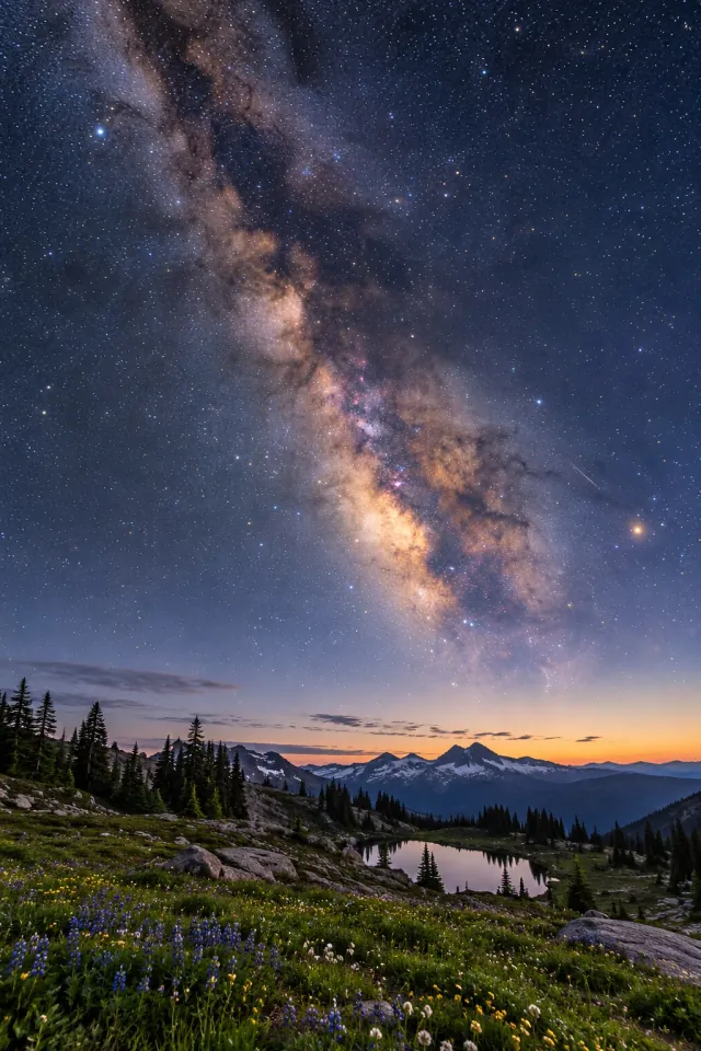 Milky Way Twilight Meadow
