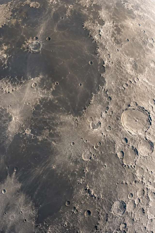 Moon Craters Soft Daylight