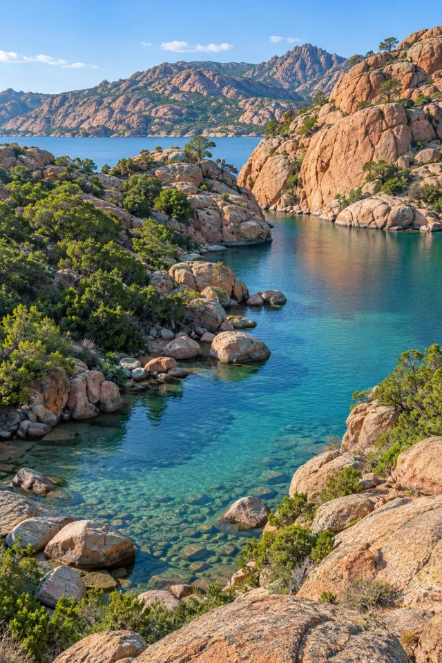 Red Granite above a Turquoise Inlet