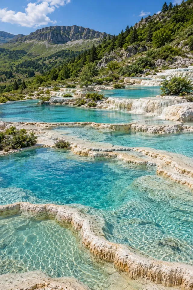 Pale Terraces and Mountain Water