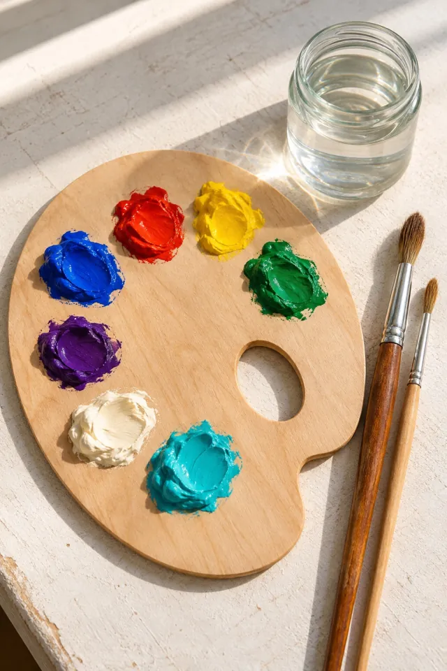 Paint Palette and Brushes