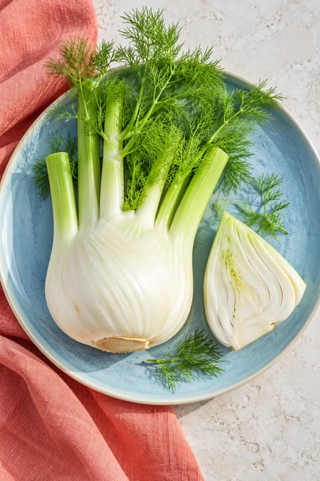Fennel on Blue Ceramics