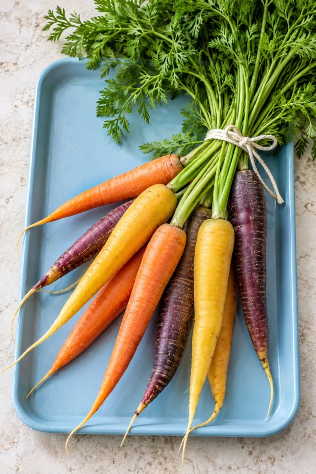 Rainbow Carrots with Fresh Greens
