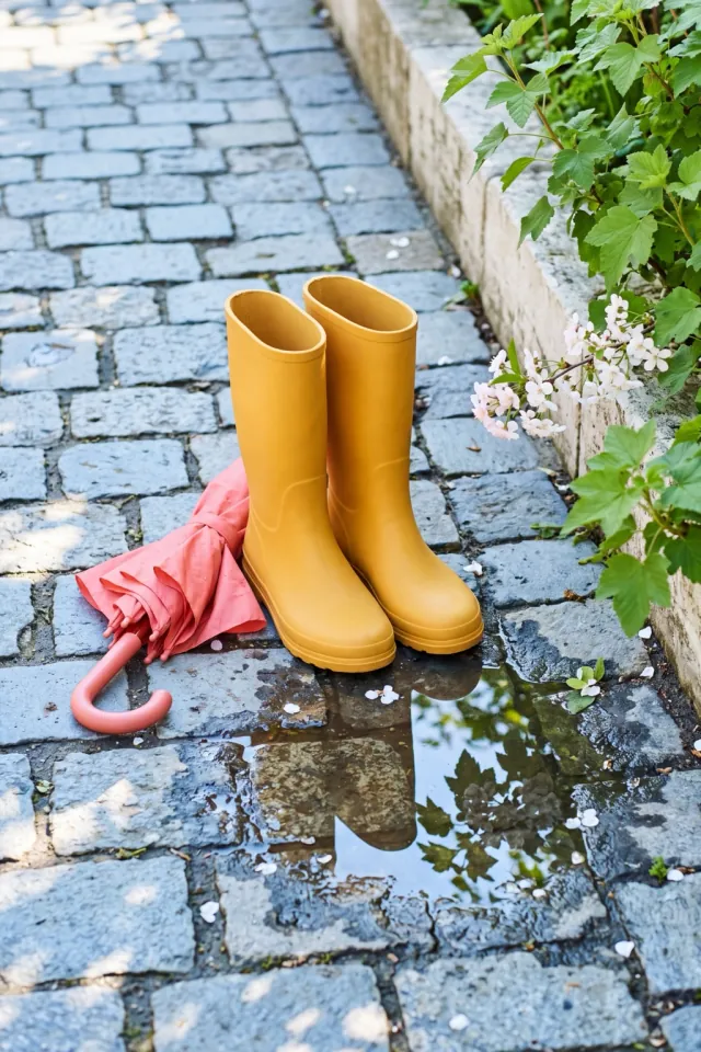 Yellow Boots after Spring Rain