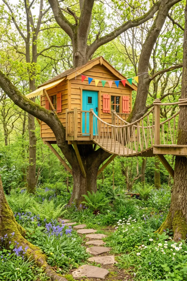 Sunny Treehouse Bridge