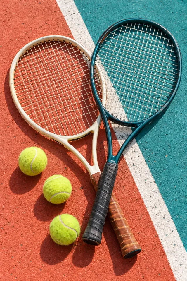 Tennis on a Bright Court