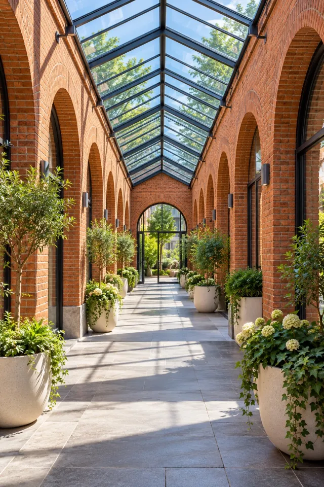 New Brick Gallery with a Glass Roof