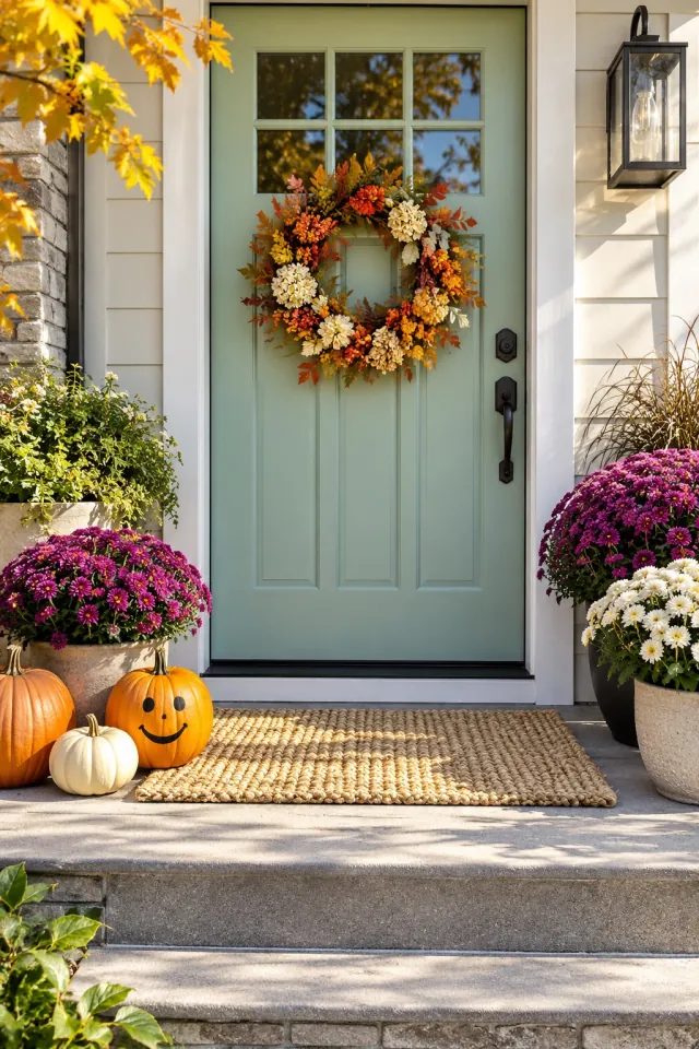 Sunny Pumpkin Doorstep
