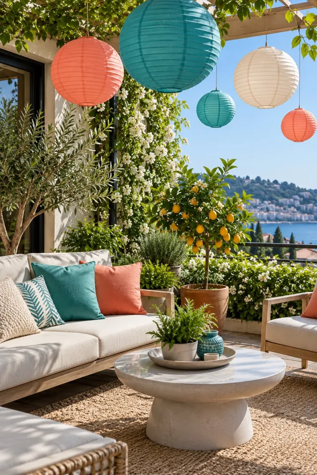 Colorful Lantern Terrace