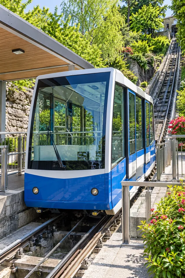 Panoramic Funicular in Spring